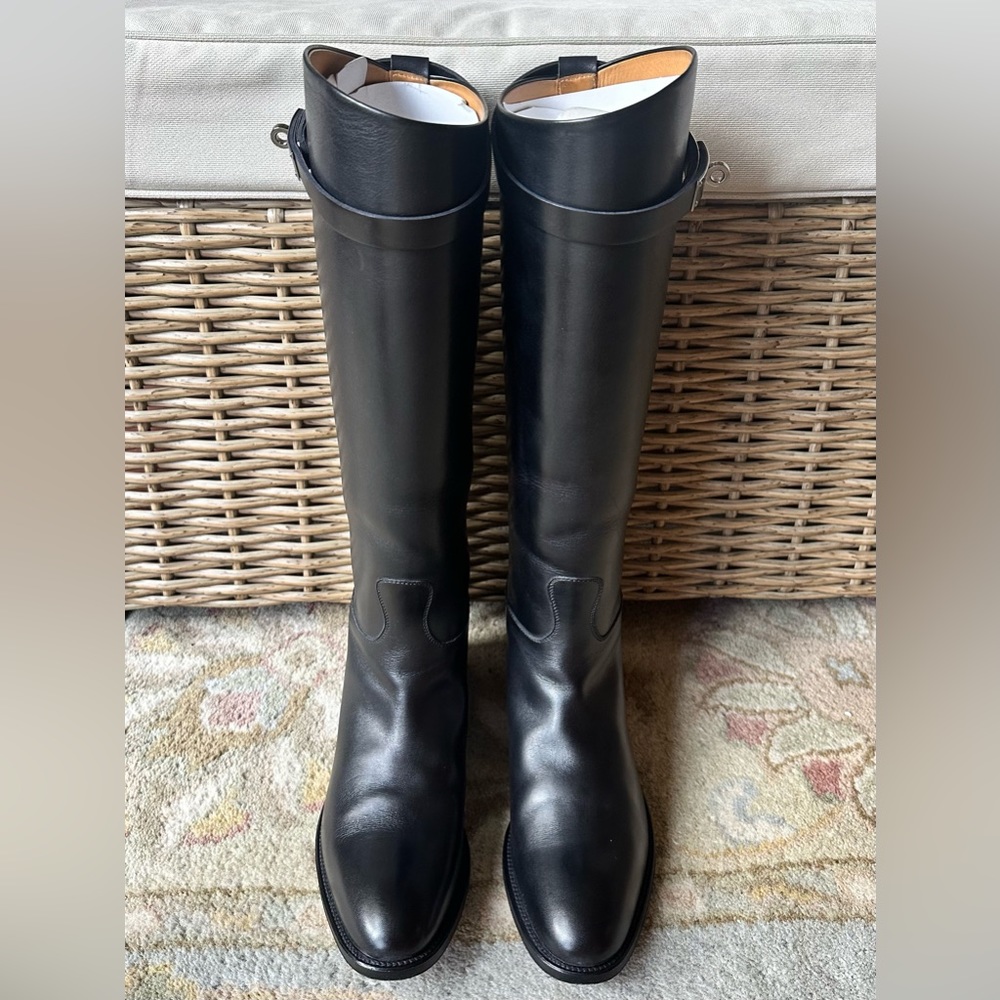Hermes Black Jumping Tall Boots, IT 38.5